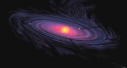 An artist's impression of protoplanetary disk.